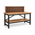 Werkbank Holz Stahl 120cm mit Lochwand