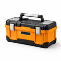 Werkzeugkoffer Kunststoff Schwarz/Orange 50x25x20 cm