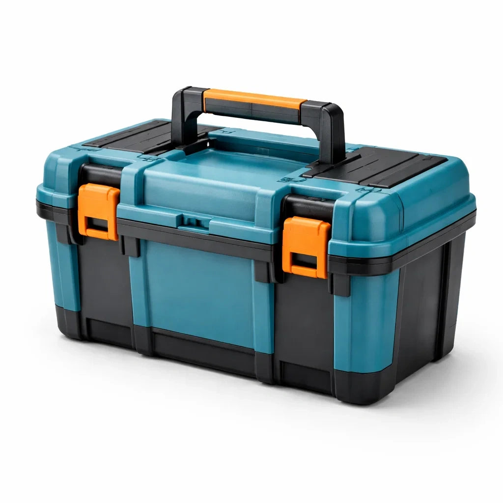 Polypropylen Werkzeugkoffer Blau/Schwarz/Orange 50x25x24 cm