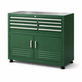 Stahl Werkzeugschrank Grün mit 5 Schubladen und 2 Türen 90x85x40cm