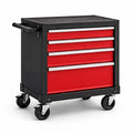 Metall Werkzeugwagen mit 5 Schubladen Rot/Schwarz
