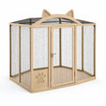 Katzengehege Metall Beige 120x120x150 cm