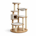 Katzenbaum Holz Sisal Beige 140cm