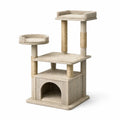 Kratzbaum aus MDF und Sisal Beige 60x40x125 cm