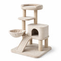 Katzenbaum aus Plüsch mit Liegeflächen und Höhle Beige