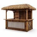Bambus Bar Tresen mit Strohdach 200x100x220 cm