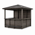 Pavillon aus Holz-Kunststoff-Verbund Dunkelbraun