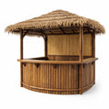 Tiki-Bar aus Bambus mit Strohdach