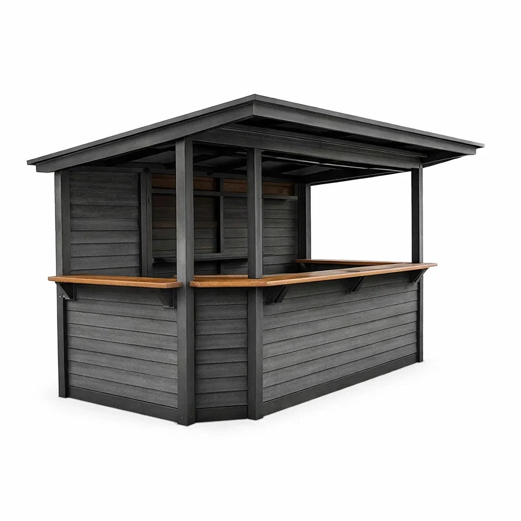 Gartenbar aus Polywood in Anthrazit
