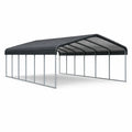 Carport Stahl Polycarbonat Schwarz 600x300x250 cm