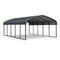 Metallcarport mit Stahlrahmen 600x300x200 cm Schwarz/Grün