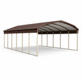 Metall Carport Überdachung Braun 600x300x280 cm