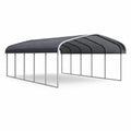 Metall Autounterstand mit Polycarbonatdach Grau