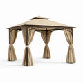 Pavillon Aluminium 3x3m mit Polyesterstoff Beige